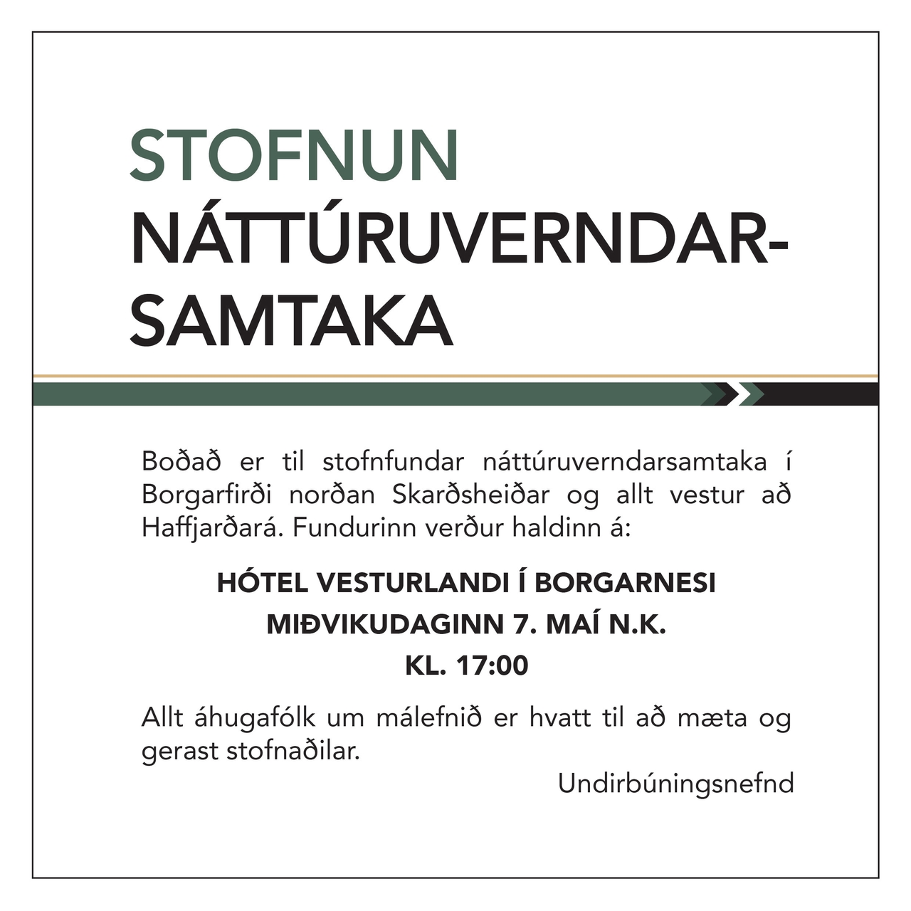 Stofnun náttúruverndarsamtaka